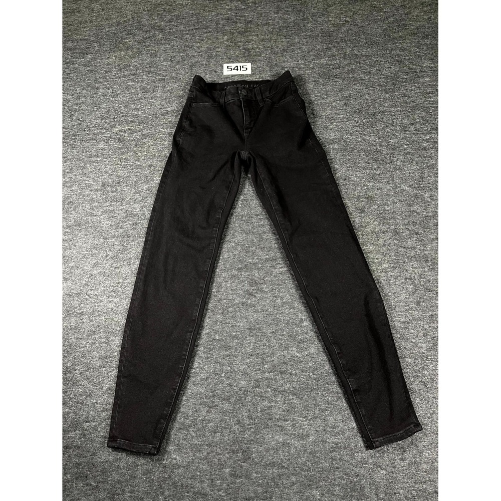 American Eagle Outfitters Curvy High Rise Jegging Jeans Womens 000 Black‎ Denim